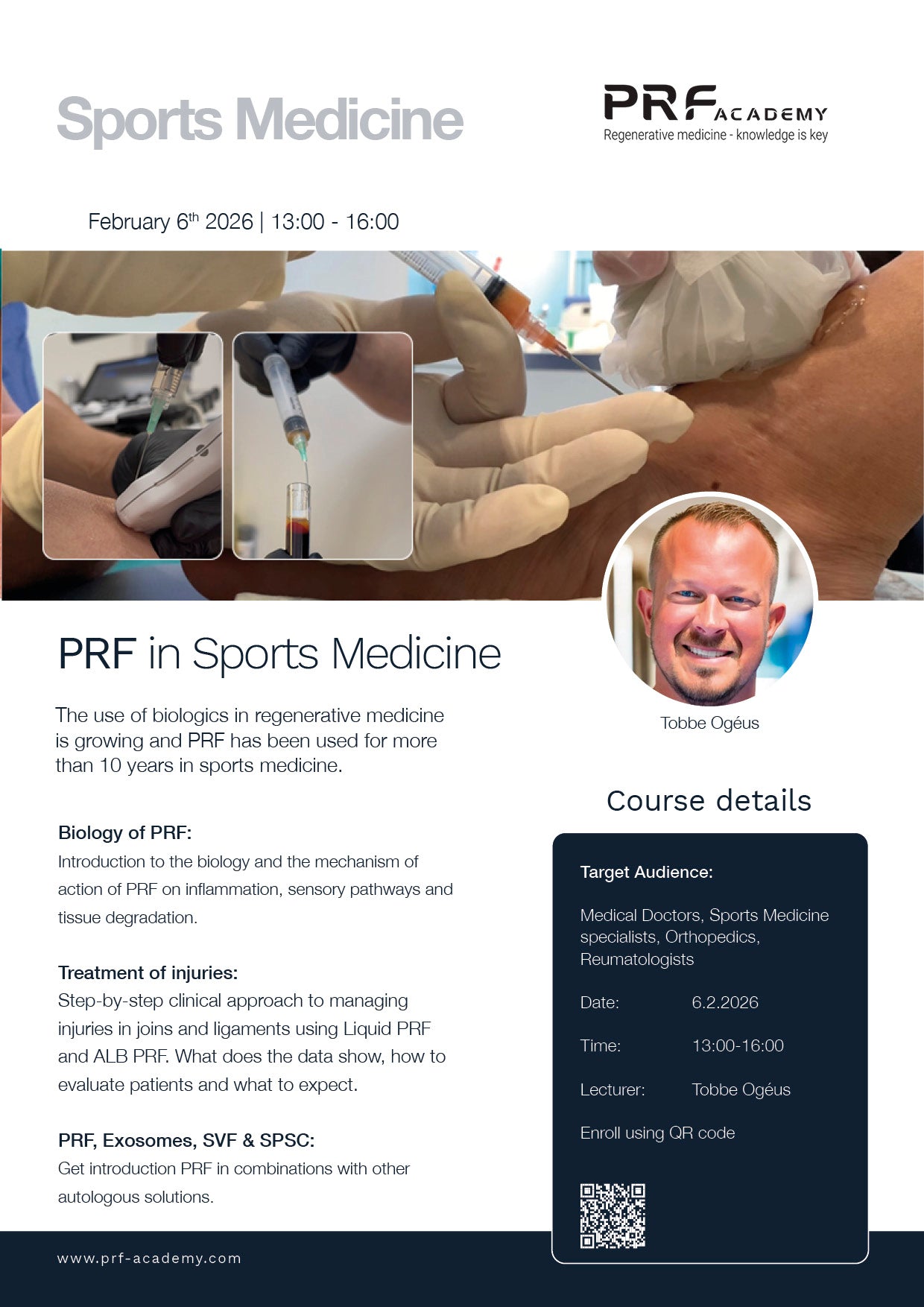 PA07: PRF in Dentistry - full day lecture 5/2-2026
